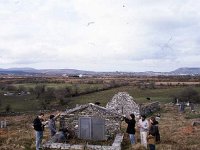 Archaeological and historical research by French students, Louisburgh, April 1987. - Lyons0018496.jpg  Archaeological & historical Research by Louisburgh Students. Students taking measurements of an old burial chamber, April 1987. : 19870407 Archaeological & Historical Research by Louisburgh Students 3.tif, Farmers Journal, Louisburgh, Lyons collection