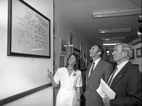 Official opening of Granuaile Resource Centre, Louisburgh, June 1988. - Lyons0018524.jpg  Official opening of Granuaile Resource Centre, Louisburgh, June 1988. Granuaile biographer Ann Chambers explains the pedigree chart to two government Ministers Padraig Flynn and Denis Gallagher. Officially opened by the Minister for the Environment Mr Padraic Flynn T.D. : 19880618 Grainne Uaile Resource Centre 3.tif, 19880618 Granuaile Resource Centre 3.tif, Louisburgh, Lyons collection