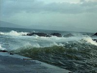 Roonagh pier, Louisburgh, 2002 - Lyons0018588.jpg  High swells at Roonagh Pier as a result of gale force winds, February 2002.