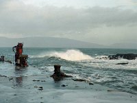 Roonagh pier, Louisburgh, 2002 - Lyons0018589.jpg  High swells at Roonagh Pier as a result of gale force winds, February 2002.