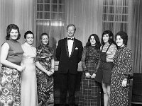 Staff dance in Mulranny Hotel, October 1971. - Lyons0018624.jpg  Staff dance in Mulranny Hotel, October 1971.  Head waiter with his staff. : 19711010 Staff Dance in Mulranny Hotel 1.tif, Lyons collection, Mulranny