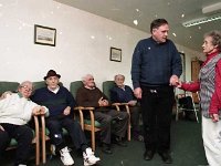 St. Brendan's sheltered housing Mulranny. - Lyons0018699.jpg  Fr Paddy Gilligan CC Mulranny visiting the residents. St. Brendan's sheltered housing Mulranny, Co. Mayo, March 1996 : 19960319 St Brendan's Nursing Home Mulranny 16.tif, Farmers Journal, Lyons collection, Mulranny