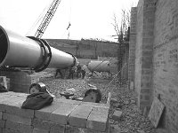 Myles Staunton's new seaweed factory being built in Newport, March 1969. - Lyons0016374.jpg  Myles Staunton's new seaweed factory being built in Newport, March 1969. : 19690325 Building the new Clew Bay Seaweed factory 2.tif, Lyons collection, Newport