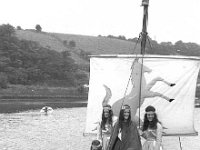 Grainne Uaile Festival, Newport, July 1972. - Lyons0016404.jpg  Grainne Uaile and her hand-maidens arriving to open the Grainne Uaile Festival, Newport, July 1972. : 1972 Misc, 19720730 Grainne Uaile Festival in Newport.tif, Lyons collection, Newport