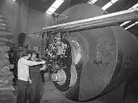 Clew Bay Seaweed factory, Newport, August 1978. - Lyons0016456.jpg  Electricial maintenance of the equipment in Vlew Bay Seaweeds Ltd. Newport, August 1978. : 19780822 Clew Bay Seaweed Factory 2.tif, Lyons collection, Newport