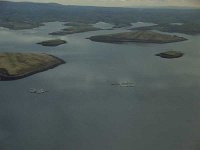 Fish cages in Clew Bay, Newport, April 1988.. - Lyons0016495.jpg  Fish cages in Clew Bay, Newport, April 1988.