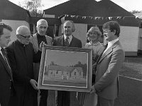 Presentation at Opening of School, Swinford - Lyons0008630.jpg  Pat Goff presenting a picture of the old National School to Fr. Cryan on occasion of opening of new boys school, Swinford.