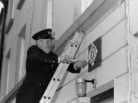 Leaving Swinford Garda station - Lyons0008748.jpg  Leaving Swinford Garda station. Garda taking down the sign.