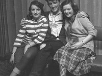 Belclare House, 1969. - Lyons00-21369.jpg  Margaret Ryder, Niall Halpin and Ronnie Gibbons at the tramps ball in Belclare House. : 19690102 Tramps Ball 7.tif, Belclare House, Lyons collection