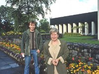 Entente Florale September 1992 - Lyons0019726.jpg  Entente Florale, Westport, 1992. Committee member Anne Wilkie with Brian Meehan horticulturist for Allergan. : 199209 Entente Florale.tif, Lyons collection, Westport Developing