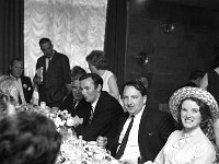 Reception in Clew Bay Hotel after turning the sod for Hotel Westport, June 1969. - Lyons0019734.jpg  Turning the sod for Hotel Westport, June 1969. Photographed after turning the sod at the reception in Clew Bay Hotel. L-R : P J Kelly, contractor; Padraig Flynn TD; Michael Browne solicitor, UDC and Maire Hughes. : 19690609 Turning the sod for Hotel Westport 1.tif, Lyons collection, Westport Developing