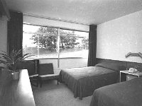 Hotel Westport bedroom, June 1970. - Lyons0019741.jpg  Bedroom in Hotel Westport, June 1970 : 19700626 Hotel Westport 2.tif, Lyons collection, Westport Developing