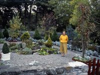 Entente Florale, August 1992. - Lyons0019794 1.jpg  Judging of Entente Florale, August 1992 . Marion Keegan, Belclare Bridge in her garden. : 19920825 Judging of Entente Floral 5.tif, Lyons collection, Westport Developing