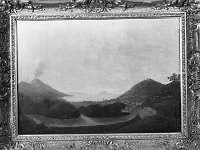 An unusual artist's impression of Westport - Lyons0018877.jpg  An unusual artist's impression of Westport showing a volcanic Croagh Patrick and Clare Island, in Westport House art collection.
