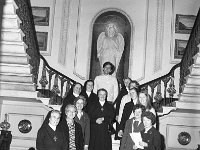 Teachers from the Bower Convent School Athlone with Lord Altamont, 1967 - Lyons0018881.jpg  Teachers from the Bower Convent School Athlone with Lord Altamont, 1967. Lord Altamont at the top of the stairs. : 196706 Teachers from the Bower Convent School Athlone with Lord Altamont.tif, Lyons collection, Westport House