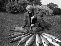 Pat O' Connell with his catch, Westport House, July 1972.. - Lyons0018905.jpg  Pat O' Connell with his catch, Westport House, July 1972. : 197207 Pat O' Connell with his catch.tif, Lyons collection, Westport House