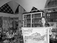 Showing Westport House on a teatowel in the antique shop, September 1972 - Lyons0018906.jpg  Showing Westport House on a teatowel in the antique shop, September 1972