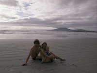 French couple and child (friends of lord Altamont) on Mayo beach, August 1979. - Lyons0018950.jpg  French couple and child (friends of lord Altamont) on Mayo beach, August 1979.