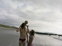 French couple and child (friends of lord Altamont) on Mayo beach, August 1979. - Lyons0018951.jpg  French couple and child (friends of lord Altamont) on Mayo beach, August 1979.