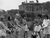 Westport House: spear wielding ladies modelling mini-skirts, May 1969. - Lyons0019171.jpg  Westport House: spear wielding ladies modelling mini-skirts, May 1969.