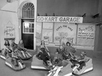 Go-kart Garage in Westport House, April 1975 - Lyons0019361.jpg  Go-kart Garage in Westport House, April 1975