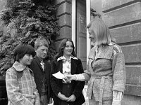 Winners of the essay competition organised by Westport House, August 1978 - Lyons0019537.jpg  Lady Jennifer Altamont presenting a gift to the winners of the essay competition organised by Westport House, August 1978 : 19780806 Essay Competition Winners in Westport House 1.tif, Lyons collection, Westport House