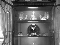 Glass case in the front room, Westport house, September 1978. - Lyons0019549.jpg  Glass case in the front room, westport house, September 1978.