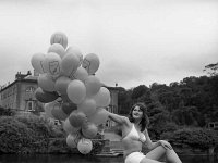 Breeda Heraty with baloons at Westport House, September 1978.. - Lyons0019554.jpg  Breeda Heraty with baloons at Westport House, September 1978.