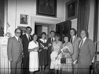 Wine tasting in Westport House with the American Ambassador , September 1982.. - Lyons0019615.jpg  Wine tasting in Westport House with the American Ambassador , September 1982.