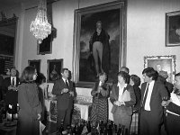 Wine tasting in Westport House with the American Ambassador , September 1982.. - Lyons0019616.jpg  Wine tasting in Westport House with the American Ambassador , September 1982.