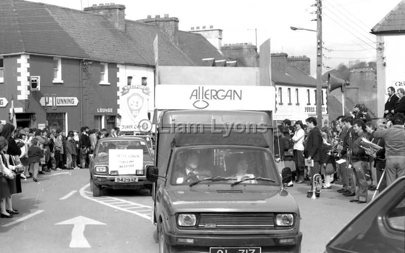 St Patrick's day parade, Westport, March 1985.  .