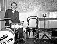 Singer & Drummer John Moore, Westport 1955. - Lyons0013633.jpg  Singer & Drummer John Moore, Westport 1955. : 1955 Misc, 1955 Singer & Drummer John Moore.tif, Lyons collection, Westport