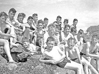 Young Westport swimmers at point of the Quay, 1955. - Lyons0013652.jpg  Young Westport swimmers at point of the Quay, 1955. : 1955 Misc, 1955 Young Westport swimmers at point of the Quay.tif, Lyons collection, Westport, Young Westport swimmers at point of the Quay.tif