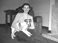 Mary Angela Kelly with her dog, Westport 1956. - Lyons0013677.jpg  Mary Angela Kelly with her dog, Westport 1956. : 1956 Mary Angela Kelly with her dog.tif, 1956 Misc, Lyons collection, Westport