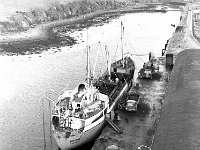 Molloy's ship at the Quay, Westport, November 1963. - Lyons0013942.jpg  Molloy's ship at the Quay, Westport, November 1963. Coal shipment for Molloys Westport from Poland. : 1963 Misc, 196311 Molloy's ship at the Quay 1.tif, Lyons collection, Westport