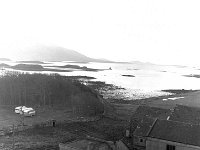 View from the old Pollexfens mills, Westport, November 1963. - Lyons0013944.jpg  View from the old Pollexfens mills & part of the old caravan park, Westport, November 1963. : 1963 Misc, 196311 View from the old Pollexfens mills & part of the old caravan park.tif, Lyons collection, Westport