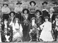 Old photo for Westport Town Hall booklet, 1973. - Lyons0013962.jpg  Old photos Liam Lyons copied for the Westport Town Hall Booklet 1903 - 1973. The cast of " Ernest Maltravers " staged in Westport Town Hall in the early 1900's. Include in that performance were John keane, John Mc Ging, Matt Haire, Tom Breheny, Frank Gill, Bando Nolan, Charles Gill, Willie Murphy, Pat Walsh, J P Breheny, Chum Toole, Arthur O' Malley, Miss Farrelly, Agnes Breheny and Margaret Moore. : 197304 Photo for Town Hall Booklet 7.tif, Lyons collection, Westport