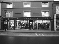 Shanley's,  Westport,1998 - Lyons0014400.jpg  John Shanley infront of the Shanley business, Westport, January 1998. : 199801 Shanley's 1.tif, Lyons collection, Westport