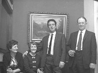 Clew Bay Hotel Social, Westport, February 1969. - Lyons0014556.jpg  At left Gertie Stack at right, her husband Jack with two friends at the Clew Bay Hotel Social. Westport, February 1969. : 19690202 Clew Bay Hotel Social 4.tif, Lyons collection, Westport