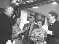 Opening of Wimpy's Restaurant Castlebar St Westport, December 1969. - Lyons0014599.jpg  Opening of Wimpy's Restaurant Castlebar St Westport, December 1969. Left to right : Cannon Tom Cummins ADM Westport; Marie O' Connell Downey; Bill & Maime O' Connell (Proprietors of Wimpy) & Michael Downey. : 1969 Misc, 19691218 Opening of Wimpy's Restaurant Castlebar St Westport 1.tif, 19691218 Opening of Wimpy's Restaurant Castlebar St Westport.tif, Lyons collection