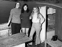 On board the rescue boat, July 1970. - Lyons0014624.jpg  Girls from the Clew Bay Hotel who were on board the rescue boat, July 1970. : 19700707 On board the rescue boat.tif, Lyons collection, Westport