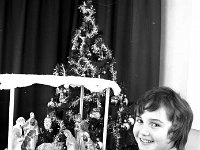 Clare Hasting's at Christmas with the crib, Westport, December 1973. - Lyons0014834.jpg  Clare Hasting's at Christmas with the crib, Westport, December 1973. : 1973 Misc, 19731220 Clare Hasting's at Christmas with the crib.tif, Lyons collection, Westport