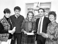 Presentations in Social Sevices Centre, May 1980 - Lyons0015120.jpg  CBF end of course presentations in Westport social services centre. L-R : Collette Flemming; Martin Brennan; Mary Mc Bride Walshe; Joe Langan CEO VEC and ?  May 1980. : 19800510 Presentations in Social Sevices Centre 2.tif, Lyons collection, Westport