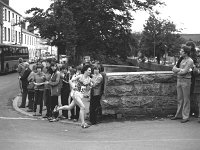 Road Race in Westport Festival, August 1980. - Lyons0015134.jpg  Lady athlete crossing. The first annual road race in Westport weekend festival. August 1980. : 19800809 Road Race in Westport Festival 9.tif, Lyons collection, Westport