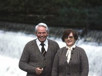 Doougan's Knitwear, Donegal. August 1980. - Lyons0015139.jpg  The late Sean Kettrick and Bridie Ring modelling from Jim Doougan's knitwear, Donegal. August 1980. : 19800815 Doougans' Knitwear 1.tif, Lyons collection, Westport