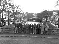 The completion of James St. bridge, Westport, November 1981.. - Lyons0015176.jpg  The completion of James St. bridge, Westport, November 1981. The Council staff after the completion of the widening of the James St bridge. At right two engineers Paddy McMyler and John Staunton. : 19811127 Completion of James St Bridge 1.tif, Lyons collection, Westport