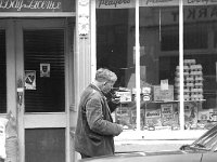 Mc Gings' shop and pub, Westport, April 1984 - Lyons0015225.jpg  View of Bridge St and Mc Gings' shop and pub, Westport, March 1984. Now Matt Molloy's pub. Matt Molloy's pub opened in 1989. : 19840403 Mc Ging's shop 3.tif, Lyons collection, Westport