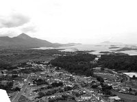 Aerial view of Clew Bay and Croagh Patrick, August 1987. - Lyons0015464.jpg  Aerial view of Clew Bay and Croagh Patrick, August 1987. : 19870818 Aerial  view of Westport Clew Bay & Croagh Patrick.tif, Lyons collection, Westport