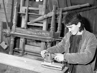 Van Wensveen Antiques, Westport, February 1988.. - Lyons0015483.jpg  Sanding furniture in the repair shop.  Van Wensveen Antiques, Westport, February 1988. : 19880202  Van Wensveen Antiques 2.tif, Farmers Journal, Lyons collection, Westport