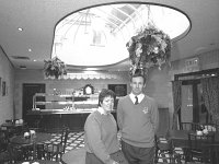Antoinette and Bobby Hanrahan, November 1989. . - Lyons0015590.jpg  Antoinette and Bobby Hanrahan proprietors of the Crockery Pot Restaurant in Carraig Donn, Westport, November 1989. : 19891128 Antoinette and Bobby Hanrahan.tif, Lyons collection, Westport